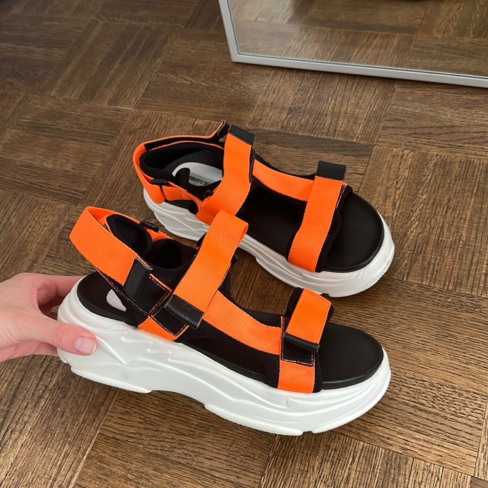 Italian orange sandals